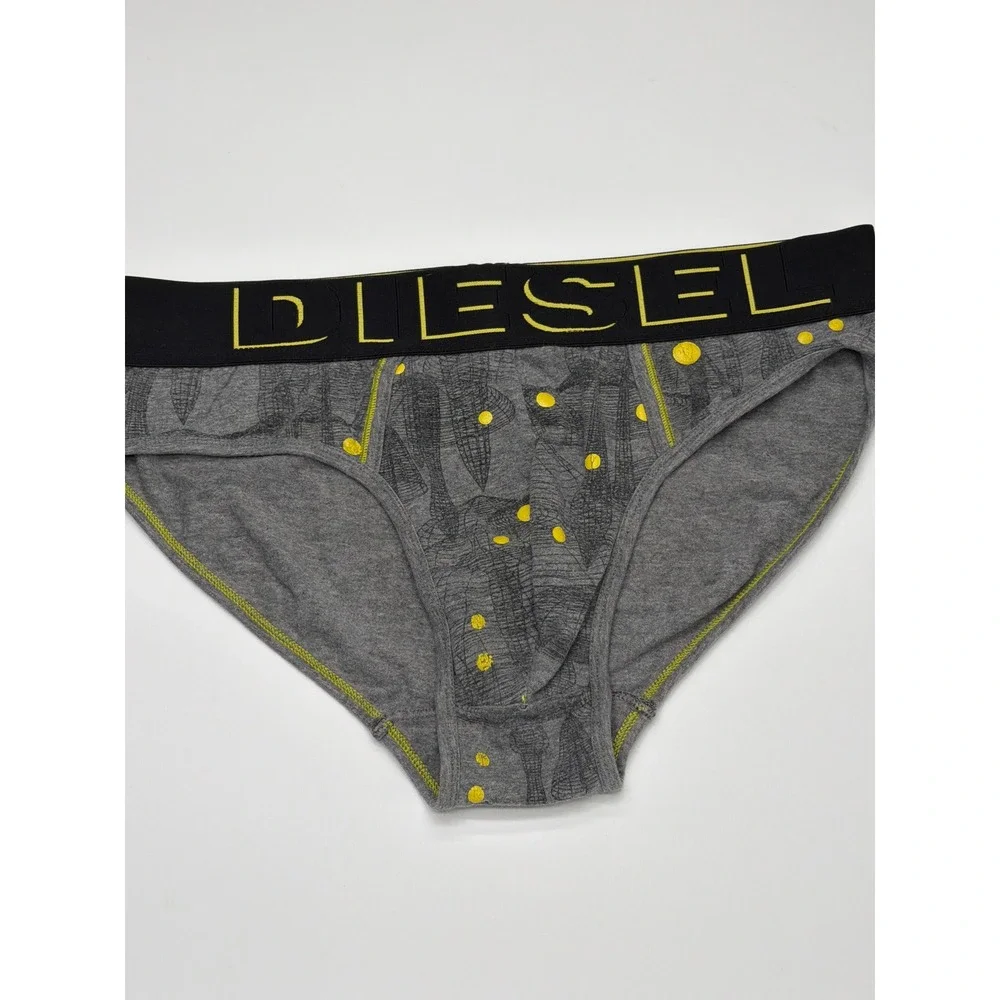 Diesel Men's Briefs Print Yellow Dot Elastic Waist Band Size Medium /‎ 4